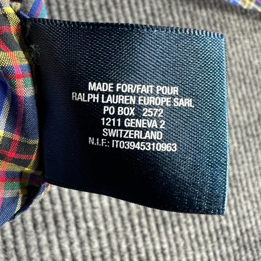 Ralph Lauren Shirt Youth Boys‎ Large Blue Plaid Long Sleeve Button Down Casual